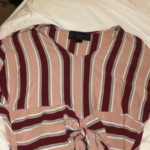 Cropped striped shirt